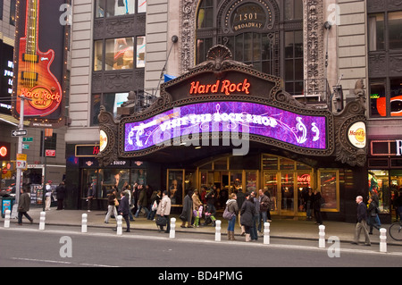 Hard Rock cafe bar restaurant on Times Square, Manhattan, New York Stock Photo