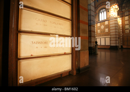 The Famedio building, Monumental Cemetery, Architect Carlo Maciachini, Milan, Lombardy, Italy, Europe Stock Photo