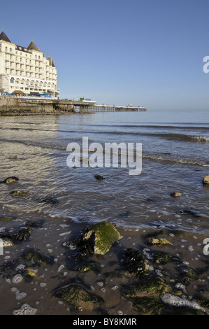 Grand Hotel Llandudno North Wales in winter Stock Photo