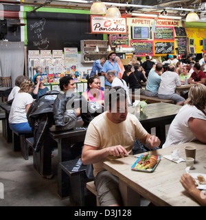 Hout Bay Market Food Area in Cape Town - South Africa Stock Photo