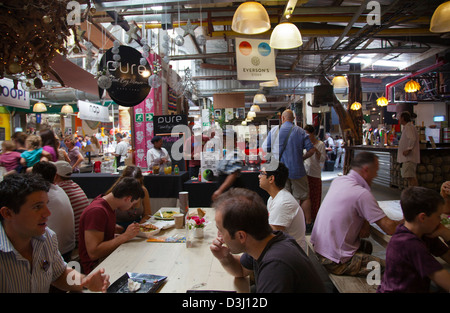 Hout Bay Market Food Area in Cape Town - South Africa Stock Photo