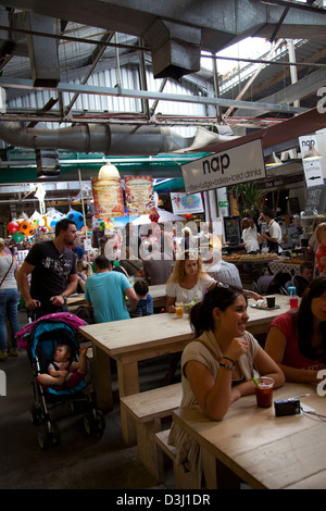 Hout Bay Market Food Area in Cape Town - South Africa Stock Photo