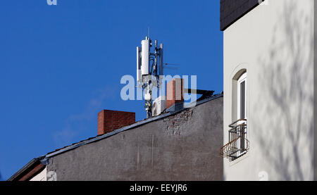 Cellular antenna on roof Stock Photo