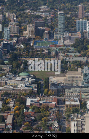 University of Toronto St. George Campus from the CN Tower, Toronto, Ontario, Canada Stock Photo