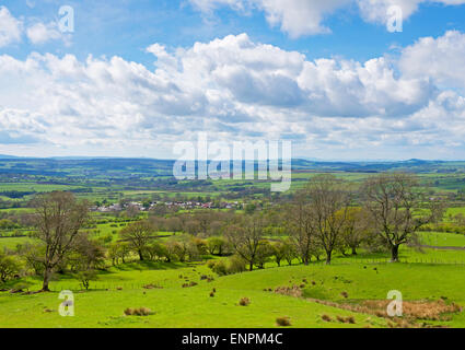 View across Melmerby and the Eden Valley, Cumbria, England UK Stock Photo