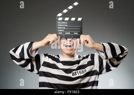 Prison inmate in funny concept Stock Photo