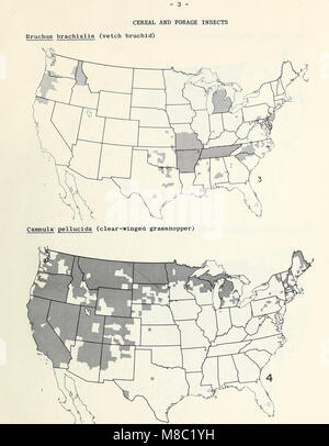 Distribution maps of some insect pests in the United States (1959) (20787235620) Stock Photo