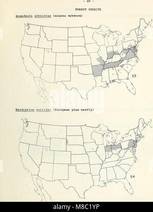 Distribution maps of some insect pests in the United States (1959) (20949089366) Stock Photo