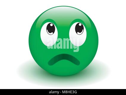 design vector of  looking up emoticon Stock Vector