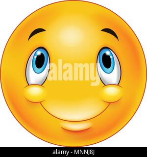 Thinking emoticon smiley Stock Vector