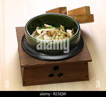 matsutake gohan, rice cooked with matsutake mushroom, japanese food Stock Photo