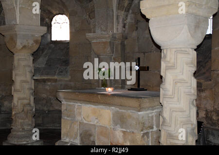 Lund, Sweden. 7 November 2018. Crypt in the Lund Cathedral. Stock Photo