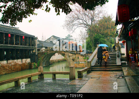 Zhouzhuang, one of the most famous water townships in China, is situated in Kunshan City which is only 18 miles southeast of Suzhou. Stock Photo