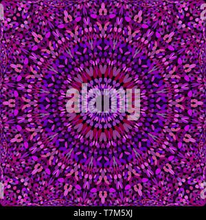 Purple seamless floral kaleidoscope mandala pattern background design Stock Vector