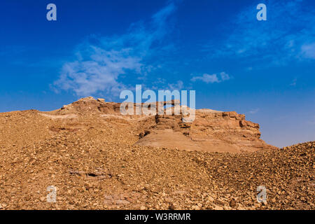 The Natural Arch of Riyadh, a low-angle view from the foothills Stock Photo