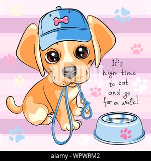 Puppy dog Labrador Retriever Stock Vector