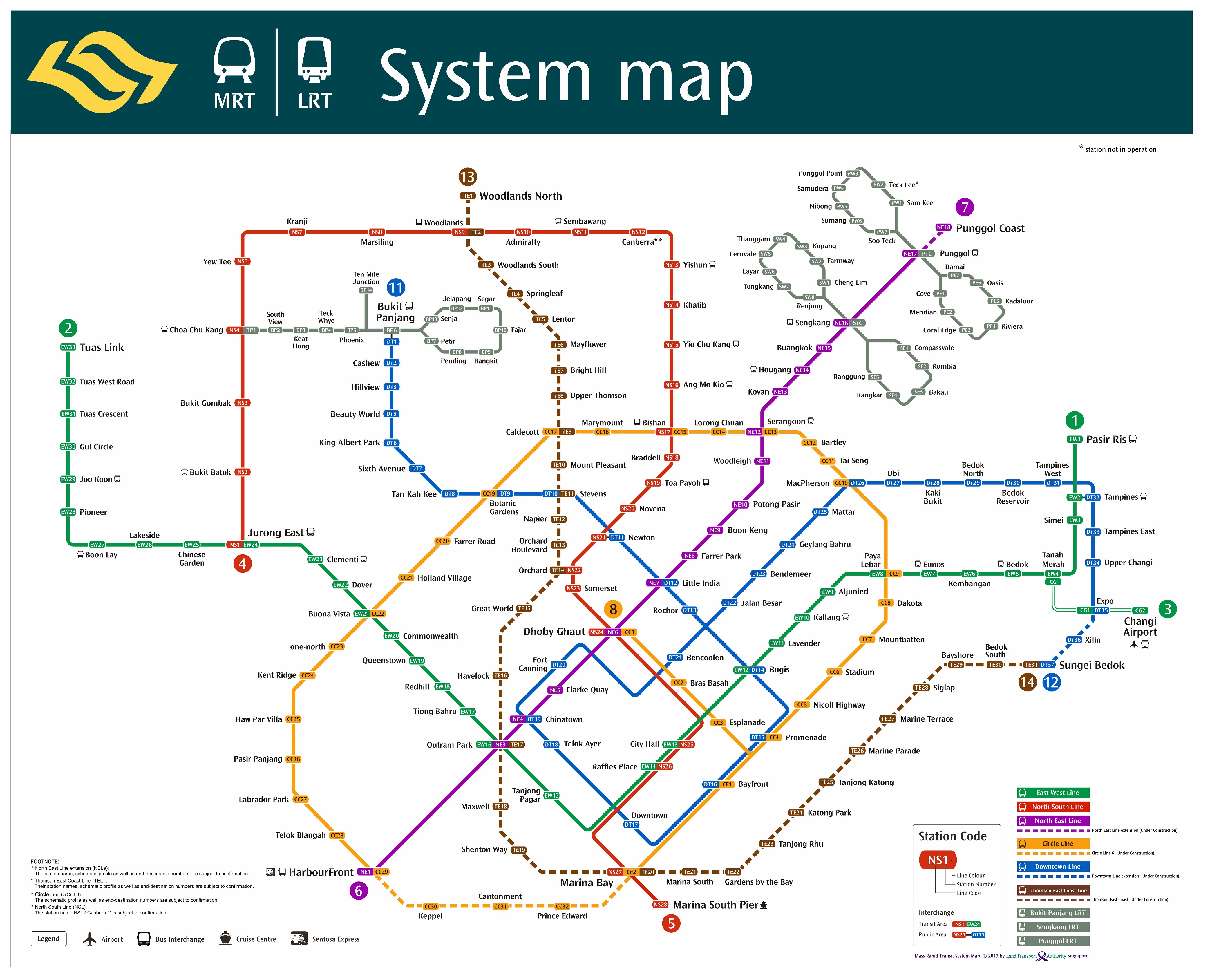 Mrt Network Map As Of November 2017 – Land Transport Guru 5CD