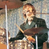 Ringo playing his drums