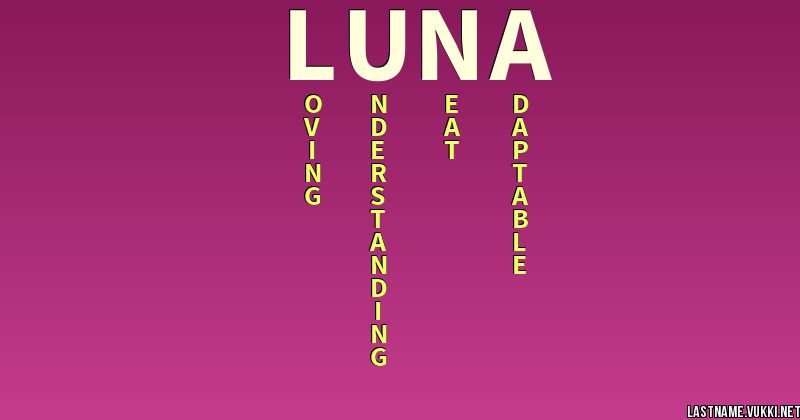 Last Name Meaning Luna