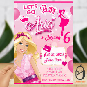 BARBIE BIRTHDAY INVITATION - Laumarybaby