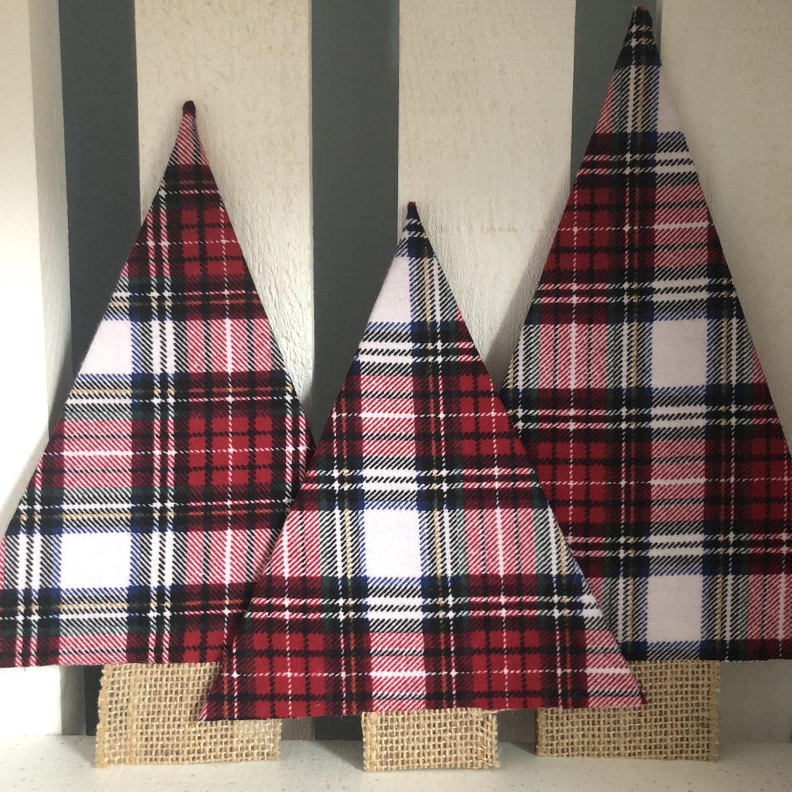 DIY Plaid Christmas Trees – Let\'s Live and Learn