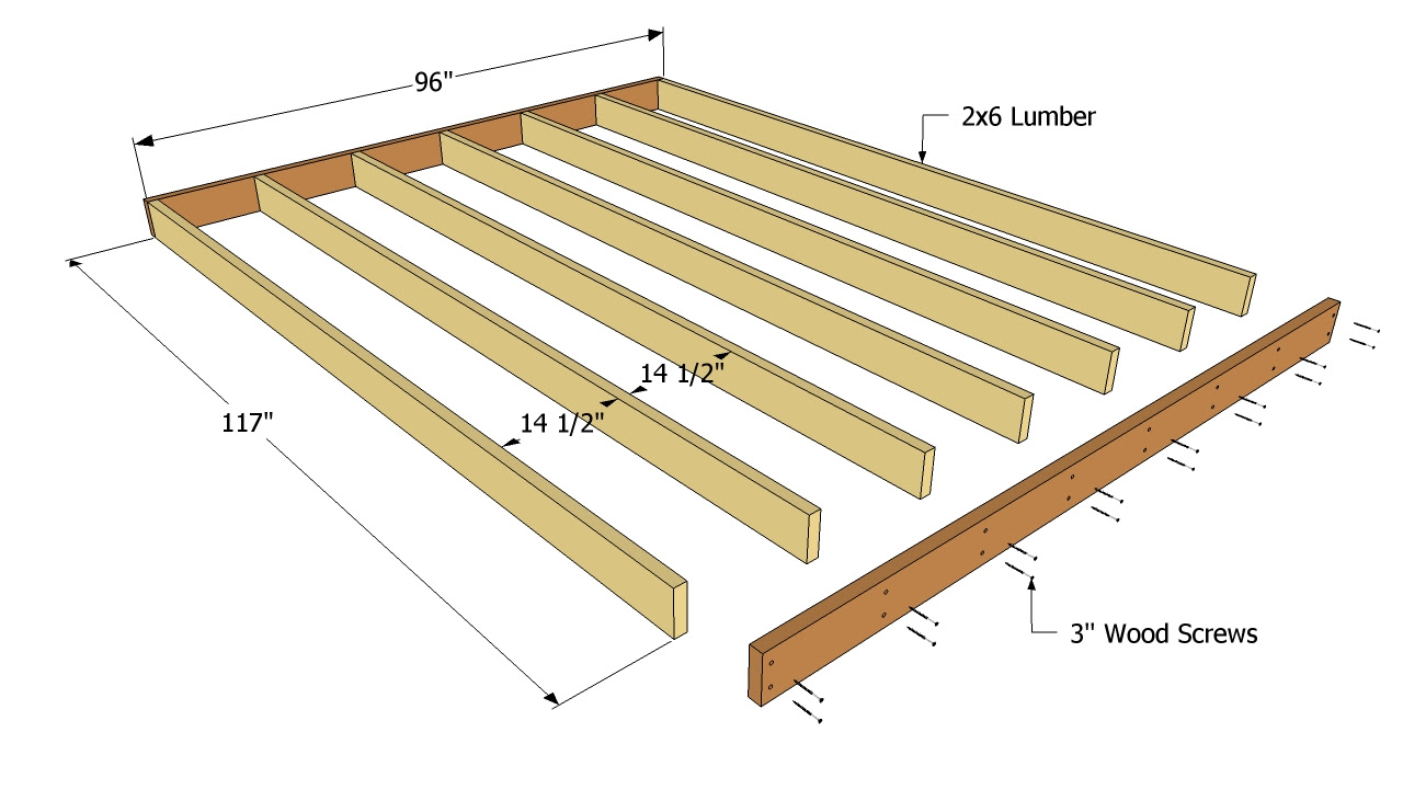 Complete Floor plans for 12x16 shed
 