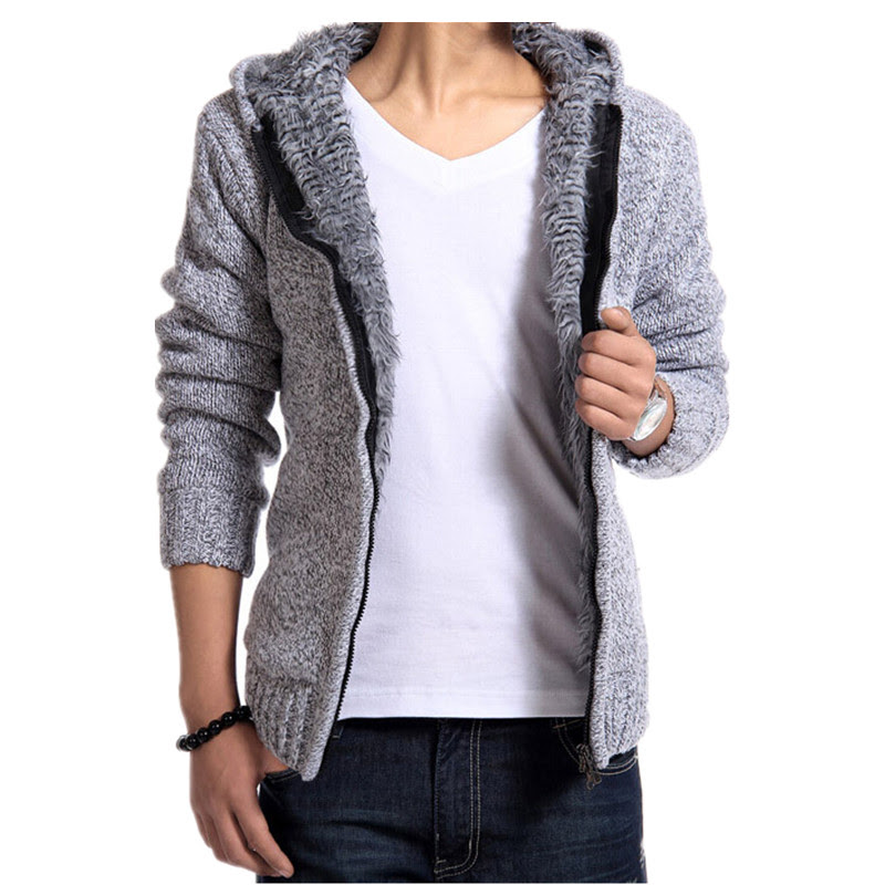 2016 New Hot Sale Fashion mens sweaters velvet warm hooded