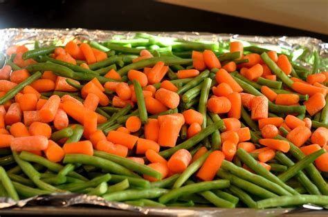 roasted green beans  carrots