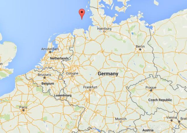 Where is Heligoland on map Germany 640x457