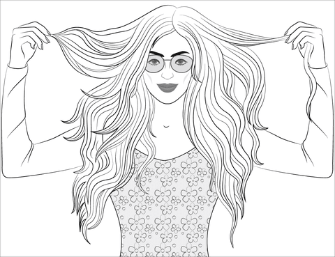 Woman Portrait Coloring Page Free Printable Coloring Pages