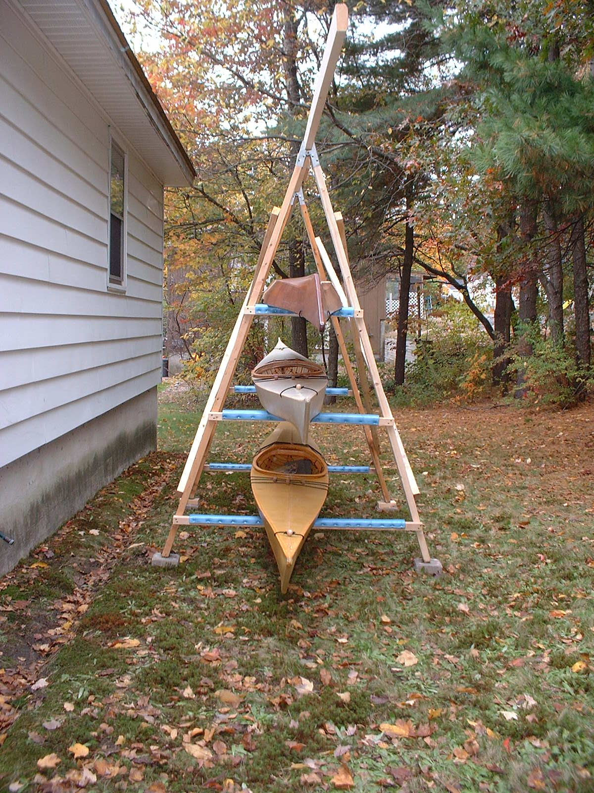 a simple a-frame kayak storage rack briannystrom.com