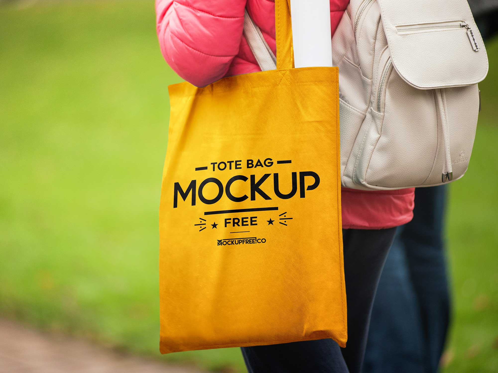 Download Free In Hand Tote Bag Mockup (PSD)