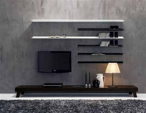 minimalist living room  modern wall units living