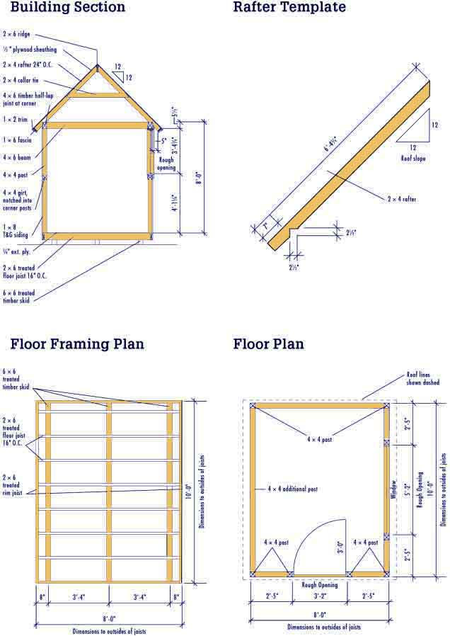 Plans for 8 x 6 shed
 