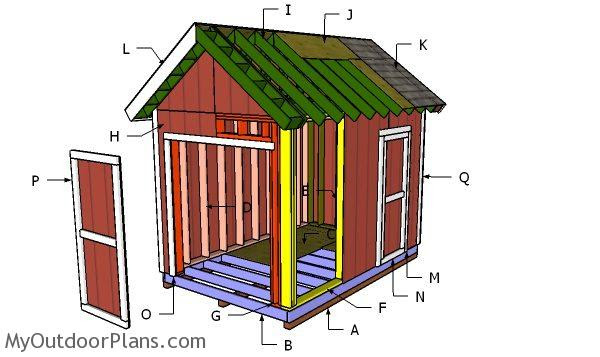 8x10 Heavy duty Gable Shed Roof Plans MyOutdoorPlans 