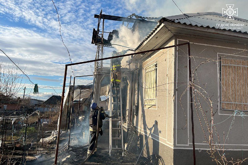 Russian drone hit residential house in Nikopol