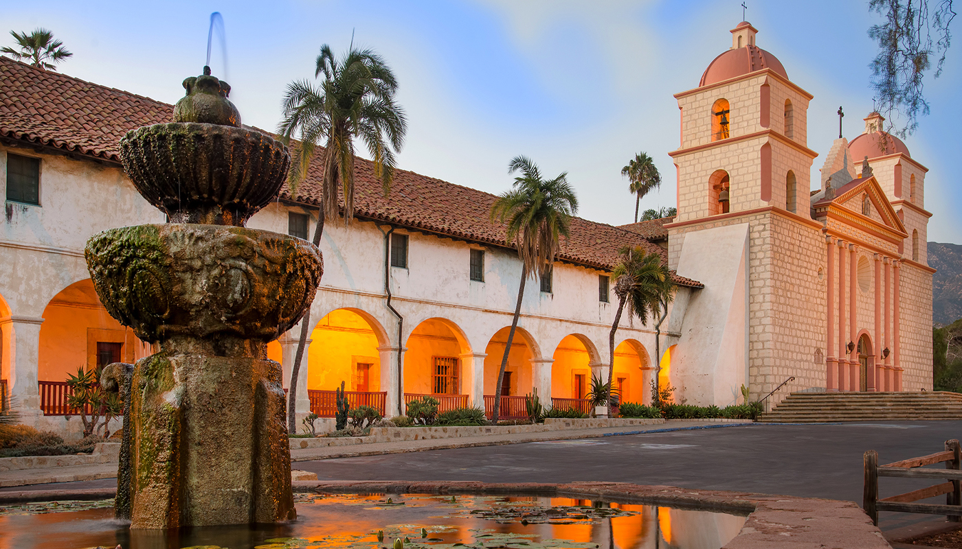 Spanish mission in Santa Barbara