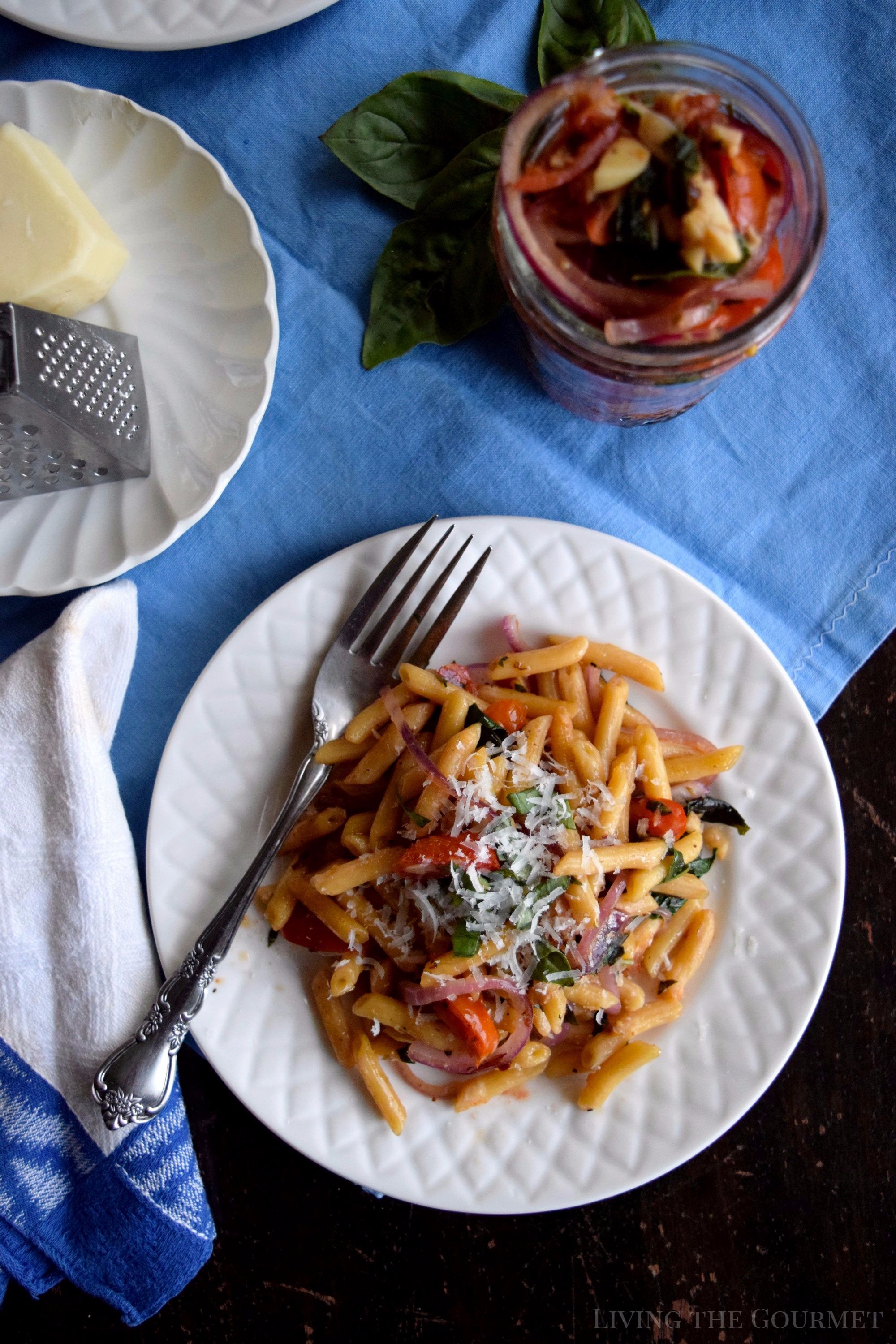 Make the most of the end of season harvest with this Fresh Garden Sauce served along side Barilla Ready Pasta for a simple, delicious meal. #ReadyPasta #ad