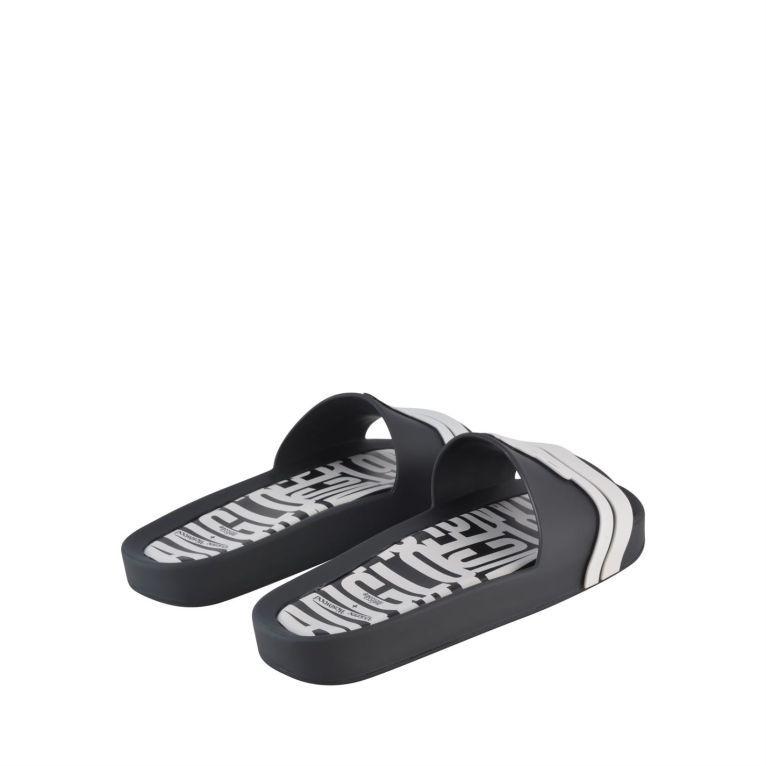 Black and White Wave Logo - Discount Vivienne Westwood Flip Flops VIVIENNE WESTWOOD ANGLOMANIA ...