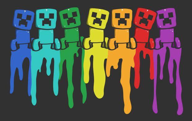 RAINBOW Minecraft Logo - Minecraft T Shirts You'll Really Dig!