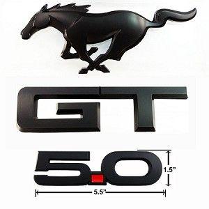 5.0 Logo - 2015-2018 Mustang GT Blackout Emblem Package Officially Ford Licensed