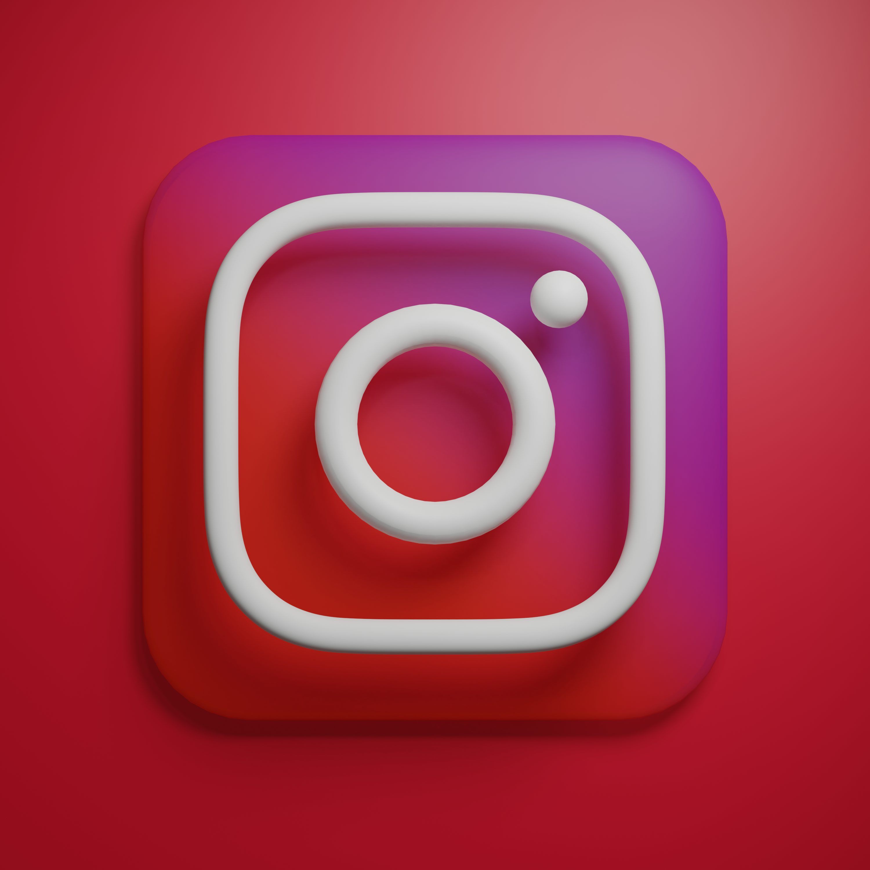 Instagram Logo - The instagram logo on a red background ...