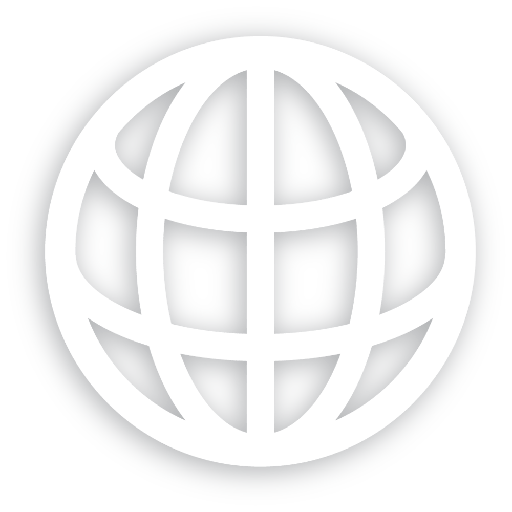 Internet Globe Icon White