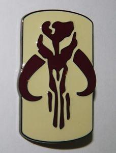 Boba Fett Logo - Star Wars Boba Fett Mandalorian Armor Logo Enamel Metal Pin Large ...