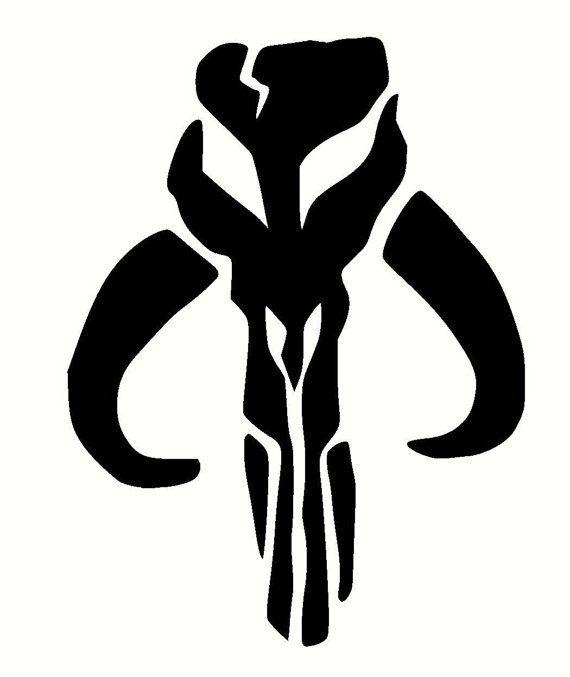 Boba Fett Logo - Bantha Skull Vinyl Decal Sticker Boba Fett Star Wars Free Shipping ...