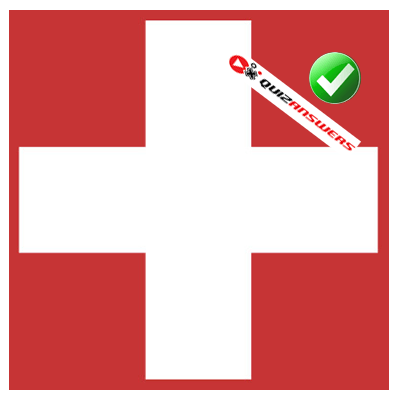 Red Box with White Logo - Red square white cross Logos