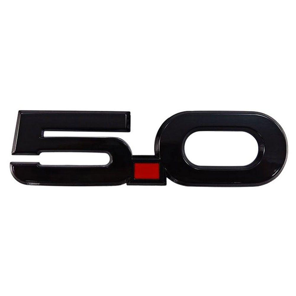 5.0 Logo - Ford Fender Emblem 5.0 OE Stick-On Driver Side Black GT 2015-2019