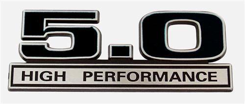 5.0 Logo - Mustang 5.0L High Performance Emblem Black