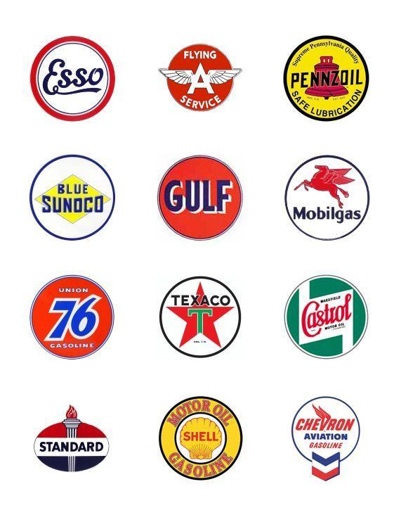 Gas Station Logo - Oil Company Logos | figured i d gather a few vintage gas and oil ...