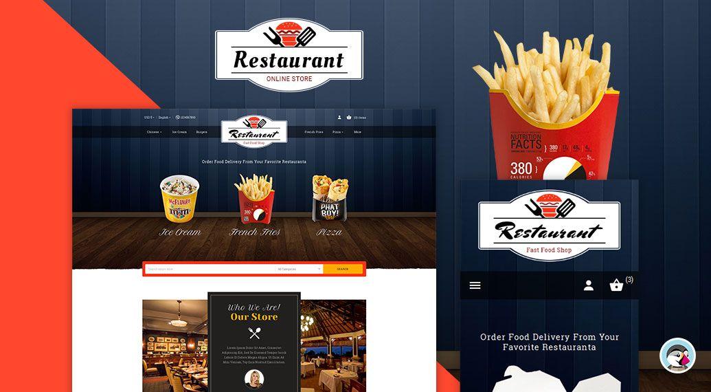 Frying Food Stor Logo - Restaurant Food - Prestashop Responsive Theme - TemplateTrip